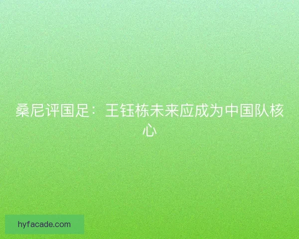 桑尼评国足：王钰栋未来应成为中国队核心