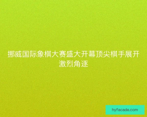 挪威国际象棋大赛盛大开幕顶尖棋手展开激烈角逐 挪威国际象棋大赛盛大开幕顶尖棋手展开激烈角逐